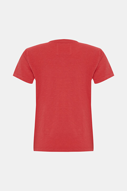 KIRMIZI BİSİKLET YAKA BASKILI T-SHIRT 2