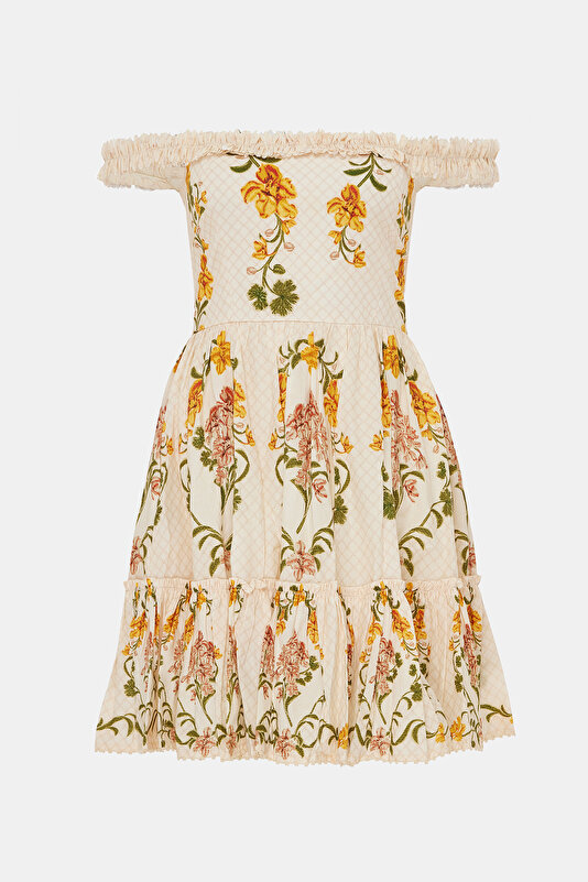MULTICOLOR FLORAL PATTERN MINI DRESS