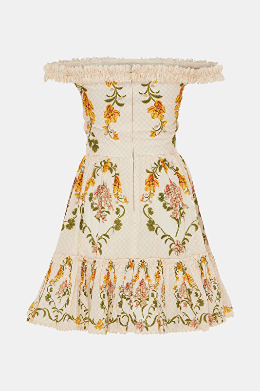 MULTICOLOR FLORAL PATTERN MINI DRESS 2