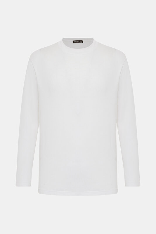 WHITE BICYCLE COLLAR LONG SLEEVE TSHIRT