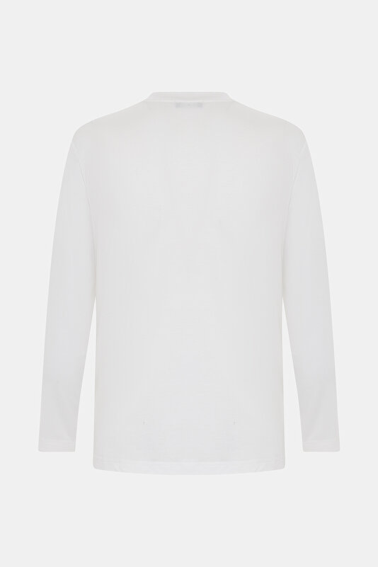WHITE BICYCLE COLLAR LONG SLEEVE TSHIRT 2