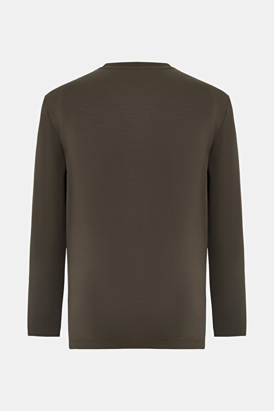 BROWN BICYCLE COLLAR LONG SLEEVE TSHIRT 2