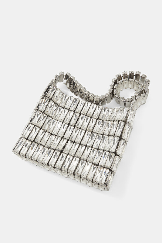 SILVER TEXTURED BAG 4