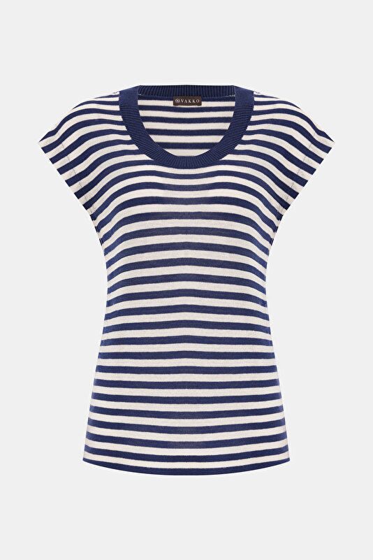 NAVY BLUE V NECK TRICOT 4