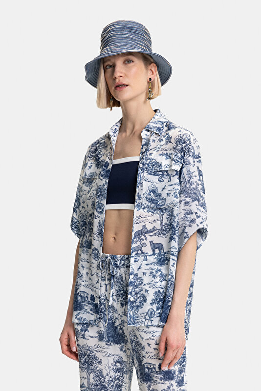 INDIGO SHORT SLEEVE SHIRT
