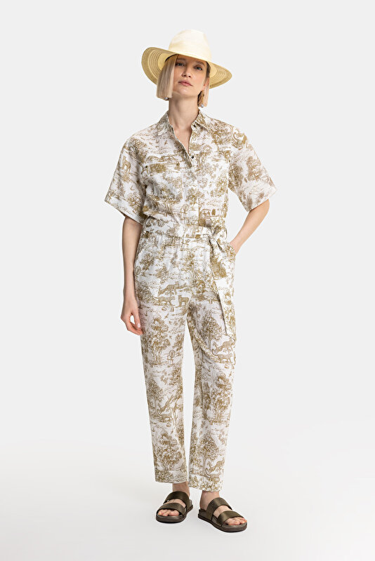 KHAKI SHORT SLEEVE JUMPSUIT 4