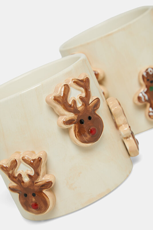 KURABİYE ADAM VE GEYİK DETAYLI 2'Lİ DEKORATİF OBJE 3