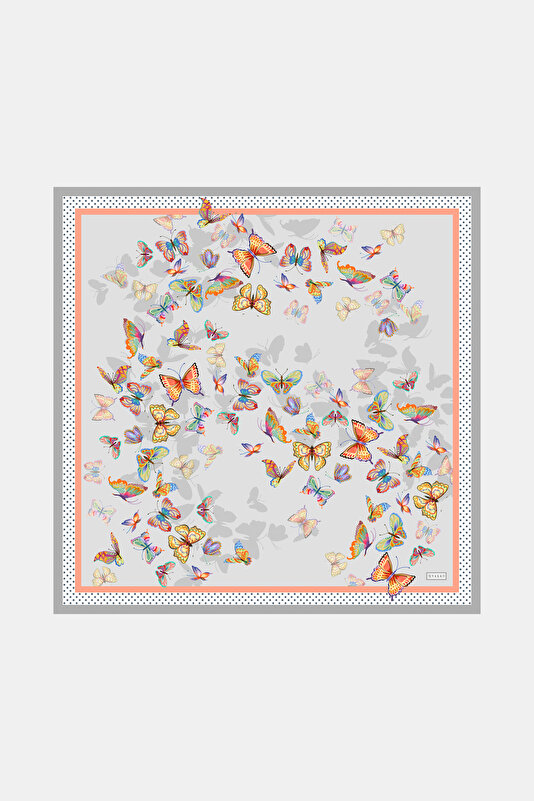 ORANGE ANIMAL FIGURED TWILL GAVROŞ