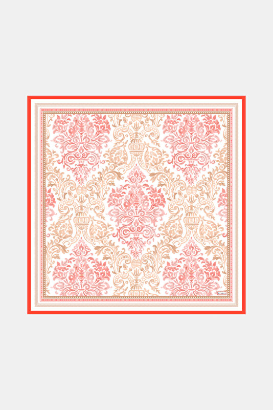 VERMILION ETHNIC DESIGN TWILL SCARF