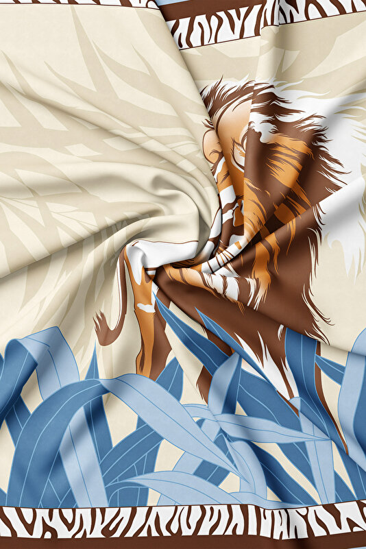ECRU ANIMAL FIGURED TWILL GAVROŞ 2