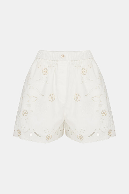 WHITE HIGH WAIST SHORTS 4