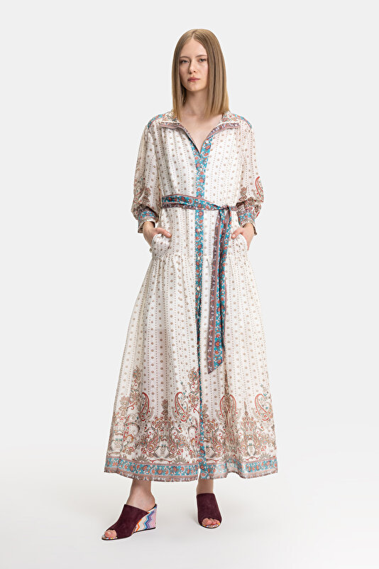 MULTICOLOR 3/4 SLEEVES DRESS 4