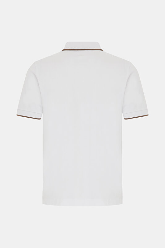 WHITE POLO NECK SHORT SLEEVE TSHIRT 2