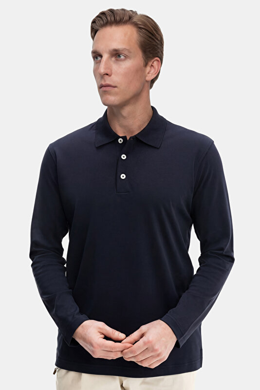 DÜĞMELİ POLO YAKA UZUN KOL T-SHIRT 4