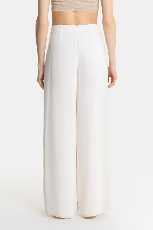 ECRU WIDE LEG TROUSERS 3