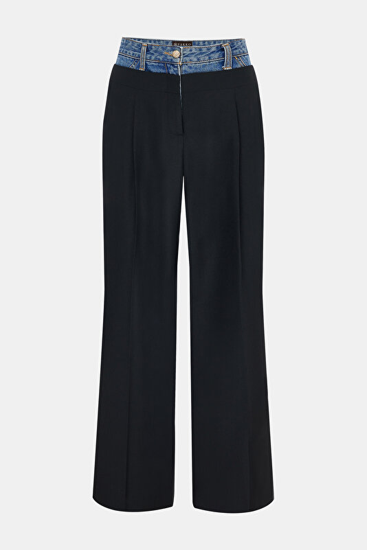BLUE STRAIGHT CUT TROUSERS 4