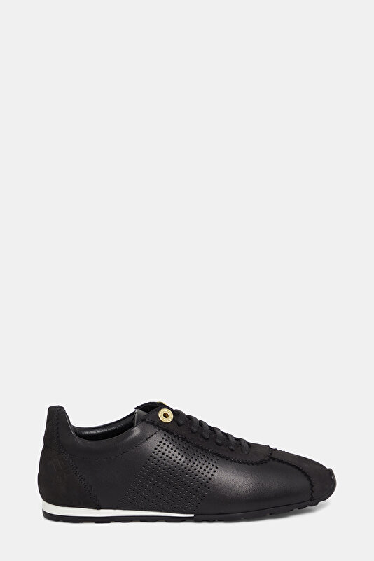 BLACK MONOGRAM LEATHER SHOE