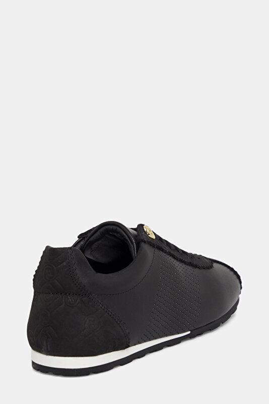 BLACK MONOGRAM LEATHER SHOE 3