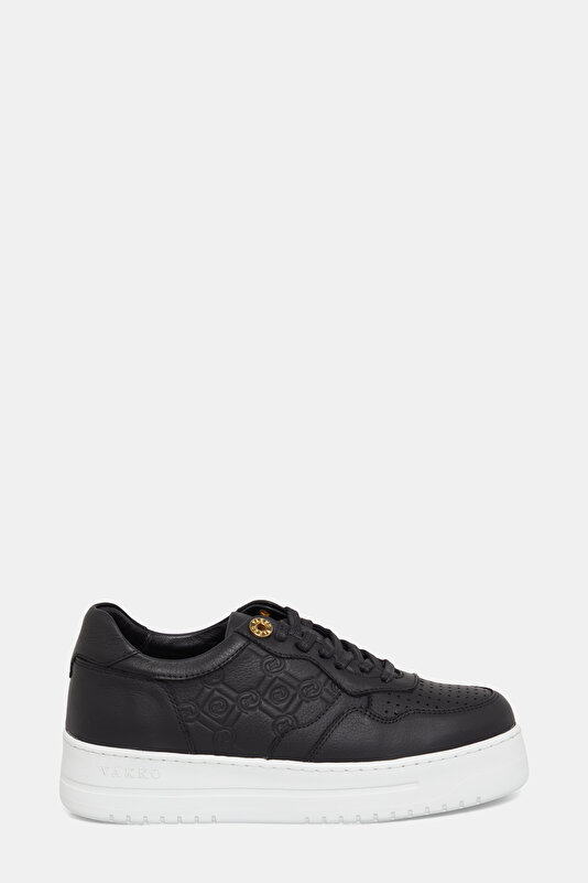 BLACK MONOGRAM LEATHER SHOE