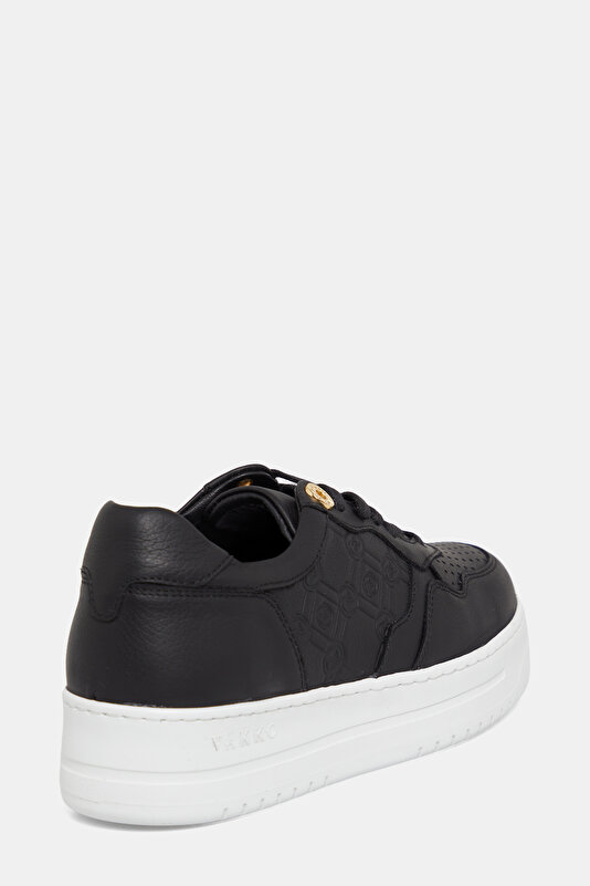 BLACK MONOGRAM LEATHER SHOE 3