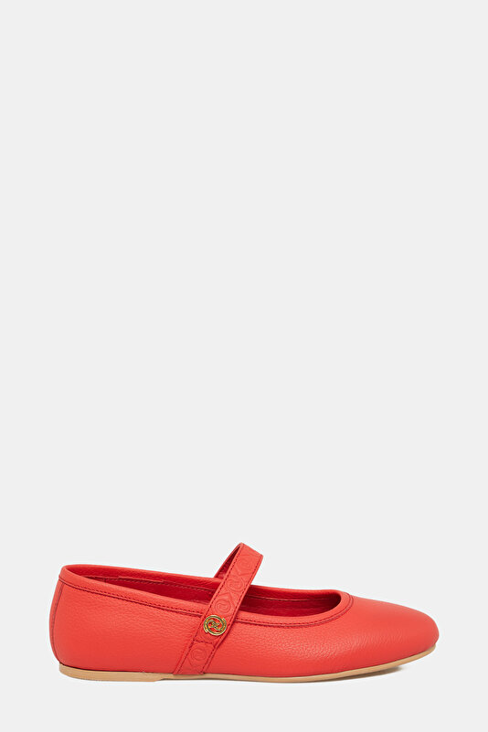 RED FLAT SHOES