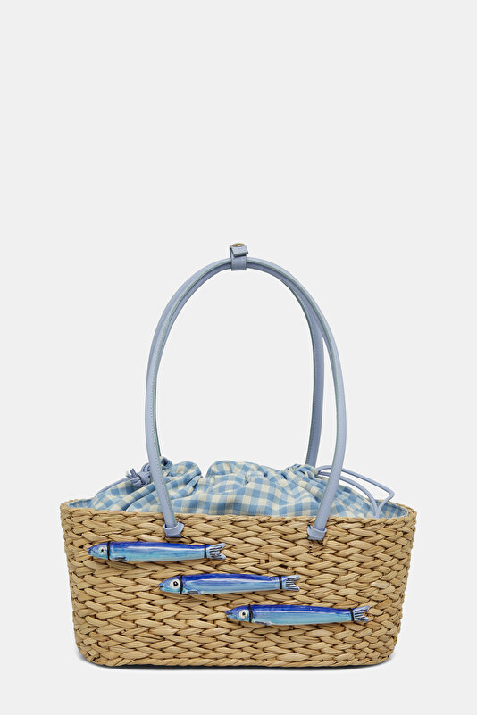 BEIGE CHECK BAG