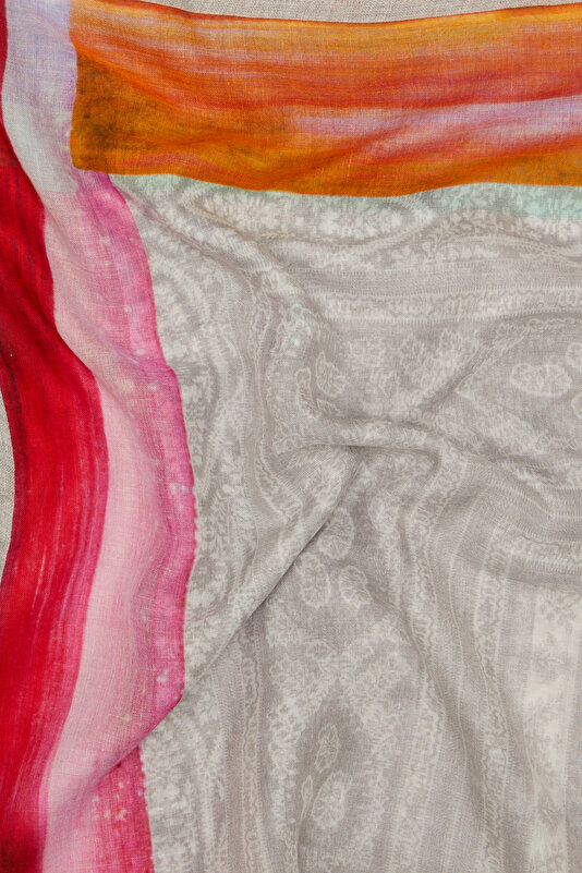 MULTICOLOR DESIGN FILLED COTTON/MODAL SHAWL 3