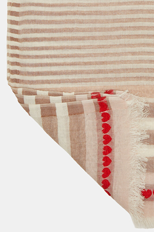 PINK STRIPED SHAWL 2