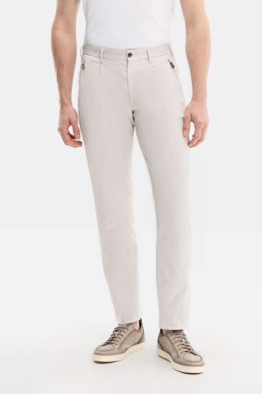 TEK PİLELİ BELİ İPLİ SEERSUCKER PANTOLON 2