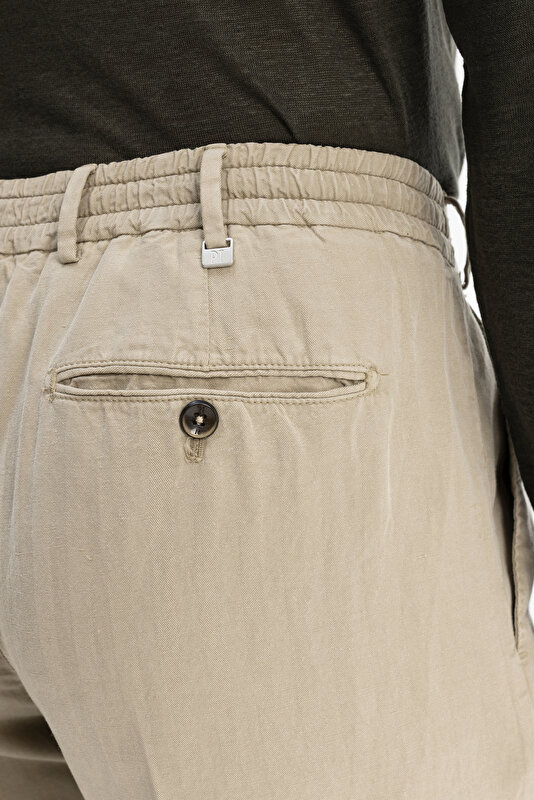 TEK PİLELİ BELİ İPLİ PANTOLON 4