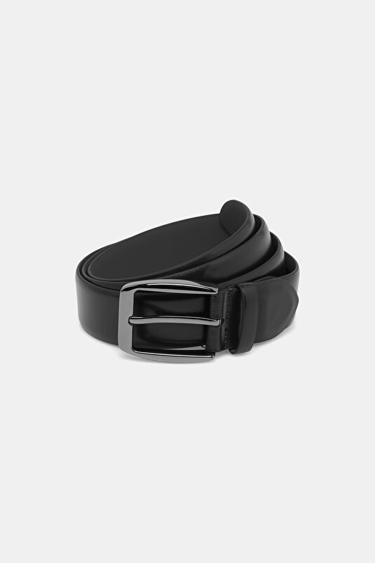 BLACK LEATHER BELT
