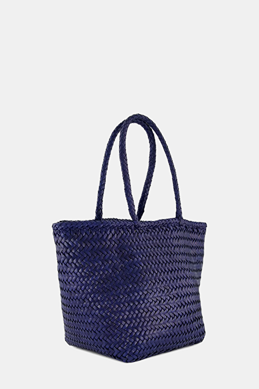 DARK BLUE LEATHER BAG 2
