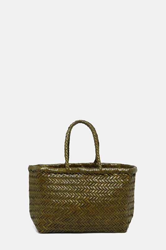 KHAKI LEATHER BAG 3