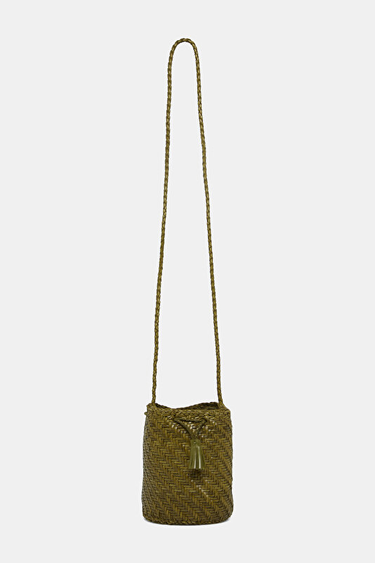 KHAKI LEATHER BAG 2