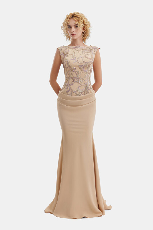 BEIGE DRESS