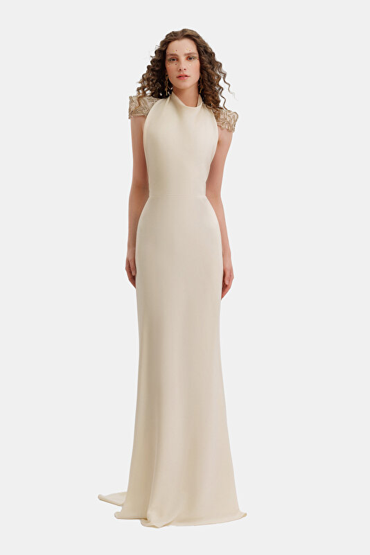 BEIGE DRESS
