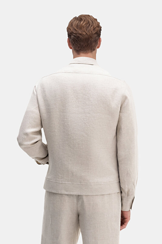 LIGHT BEIGE LINEN COAT 2