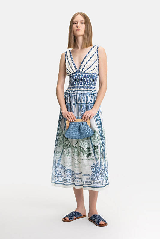 WHITE SLEEVELESS SUSPENDER DRESS 4