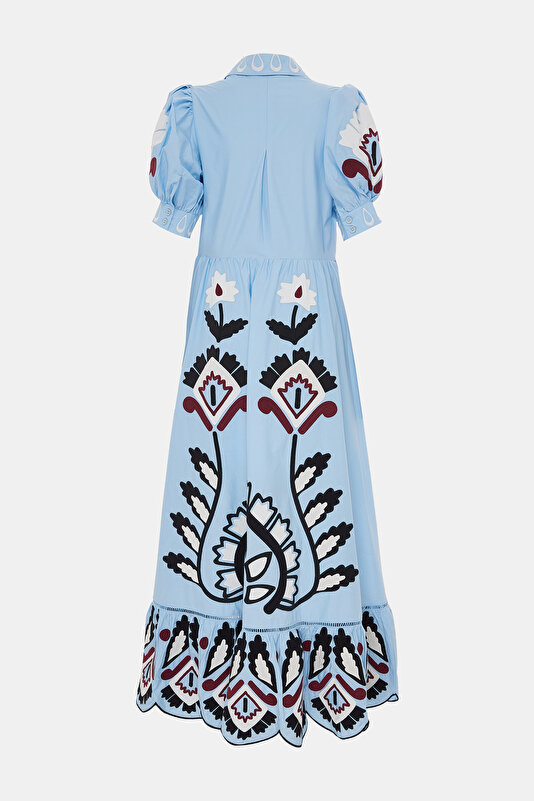 MULTICOLOR DESIGN FILLED MAXI DRESS 2