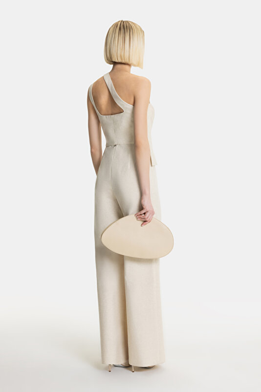 ECRU CLEAVAGE SLEEVELESS JUMPSUIT 2
