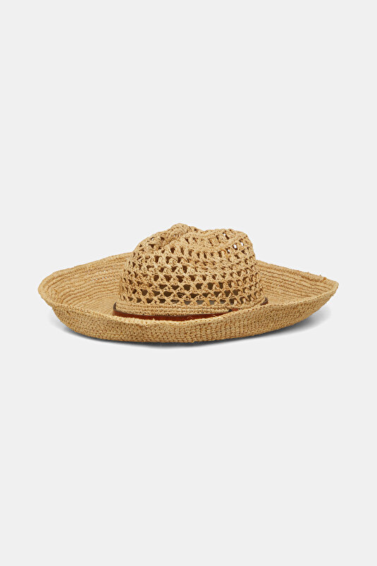 NATURAL RAFFIA HAT