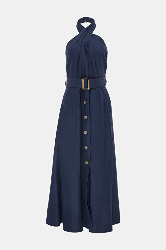 NAVY BLUE LONG SLEEVE DRESS