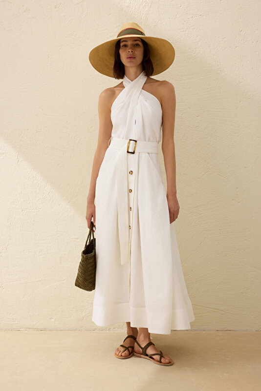 WHITE LONG SLEEVE DRESS