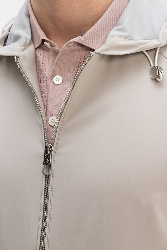 LIGHT BEIGE SILK COAT 3