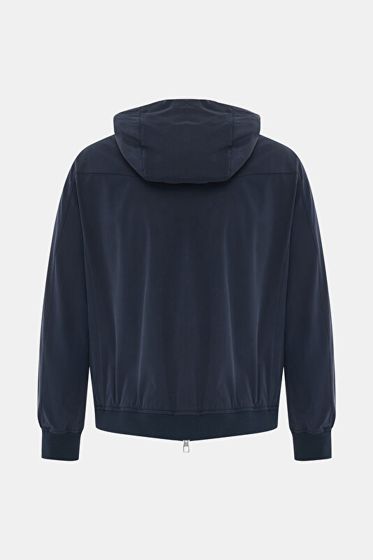 NAVY BLUE SILK COAT 2