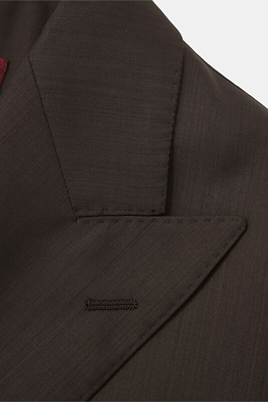 BROWN SURPLICE NECKLINE (CROSS-OVER NECKLINE) JACKET 4