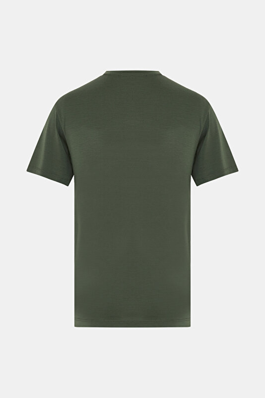 BİSİKLET YAKALI KISA KOL YÜN T-SHIRT 2