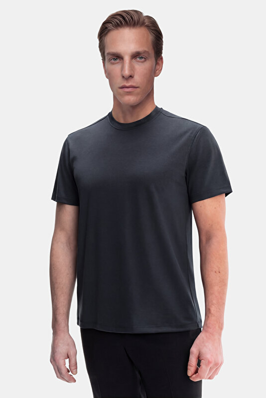 BİSİKLET YAKALI KISA KOL YÜN T-SHIRT 3