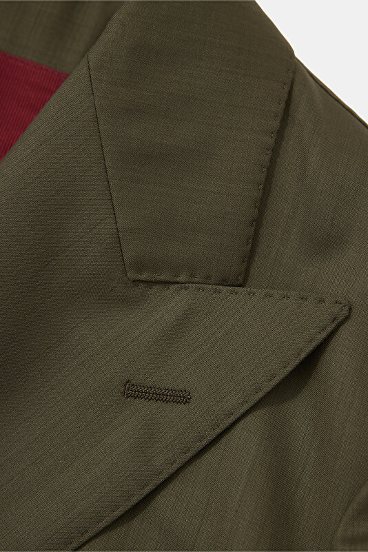 LIGHT KHAKI SURPLICE NECKLINE (CROSS-OVER NECKLINE) JACKET 4