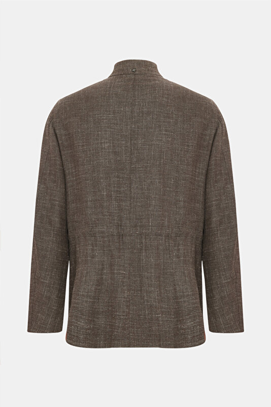 BROWN WOOL/SILK COAT 2